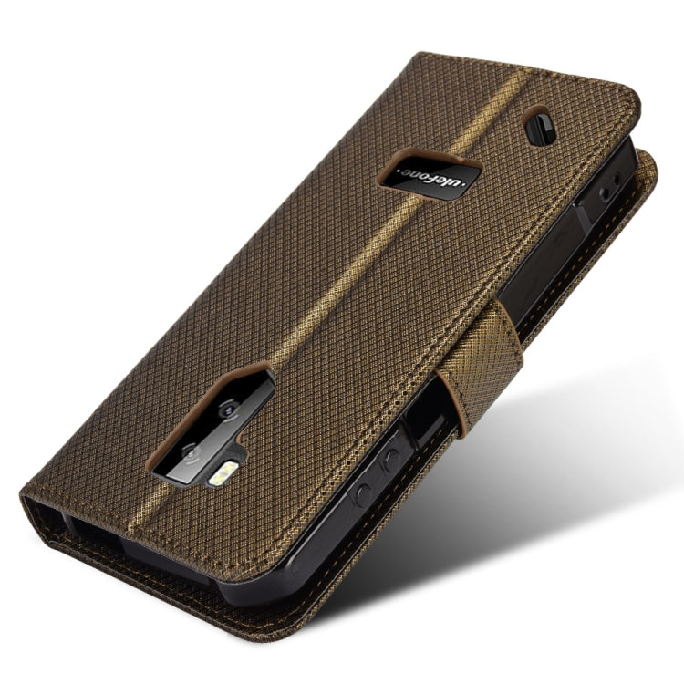 For Ulefone Armor X9 Diamond Texture Leather Phone Case(Brown)