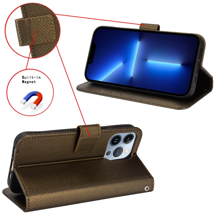 For Ulefone Armor X9 Diamond Texture Leather Phone Case(Brown)