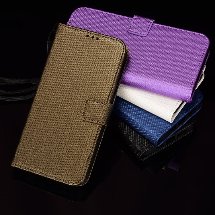 For Ulefone Armor X9 Diamond Texture Leather Phone Case(Brown)
