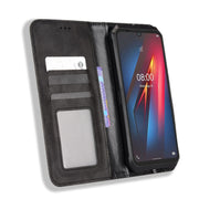For Ulefone Armor 8 Magnetic Buckle Retro Texture Leather Phone Case(Black)