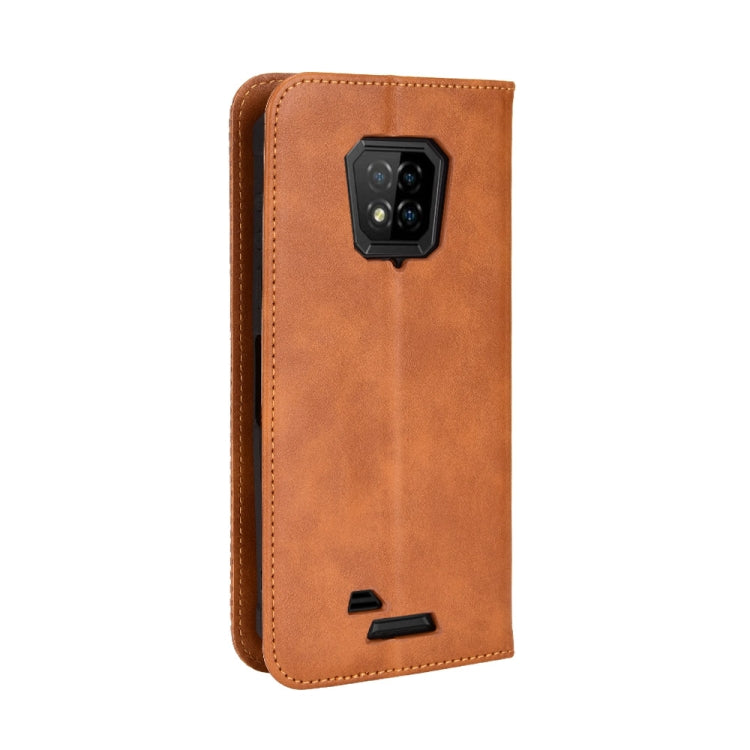 For Ulefone Armor 8 Magnetic Buckle Retro Texture Leather Phone Case(Brown)