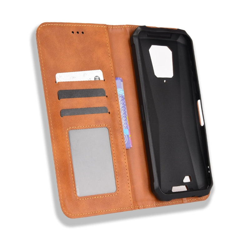 For Ulefone Armor 8 Magnetic Buckle Retro Texture Leather Phone Case(Brown)