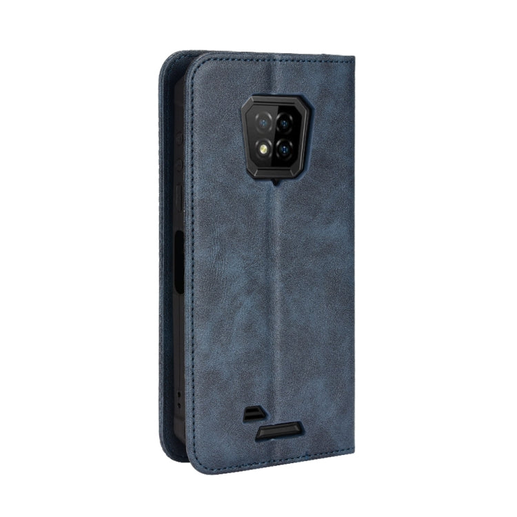 For Ulefone Armor 8 Magnetic Buckle Retro Texture Leather Phone Case(Blue)