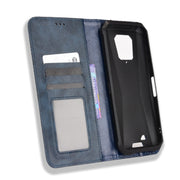 For Ulefone Armor 8 Magnetic Buckle Retro Texture Leather Phone Case(Blue)