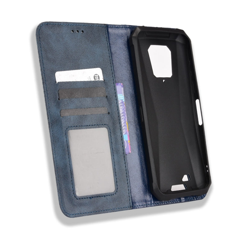 For Ulefone Armor 8 Magnetic Buckle Retro Texture Leather Phone Case(Blue)