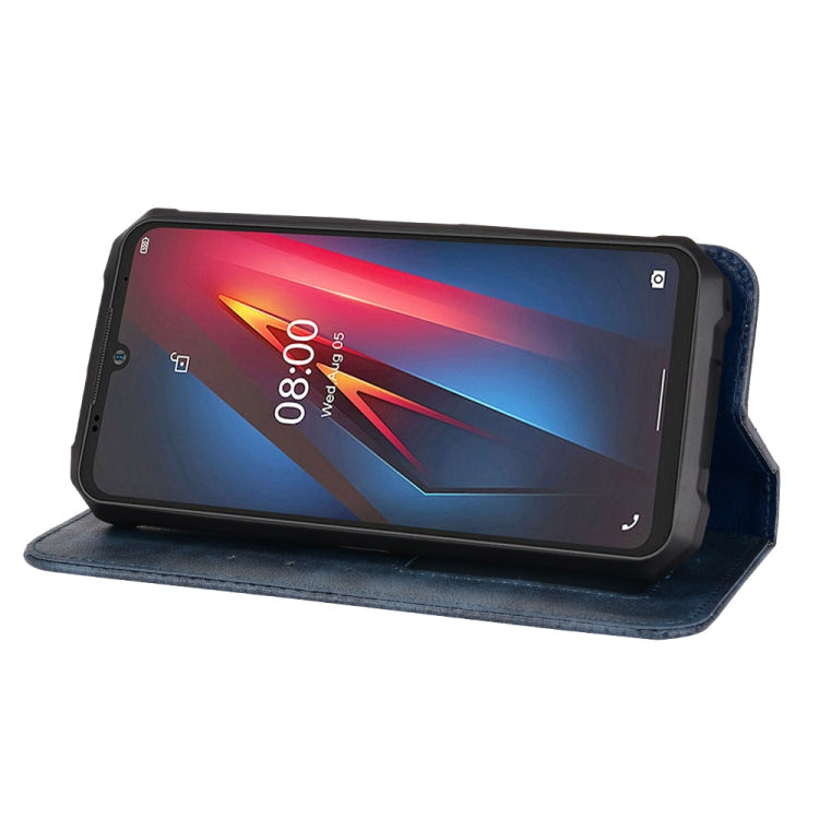 For Ulefone Armor 8 Magnetic Buckle Retro Texture Leather Phone Case(Blue)