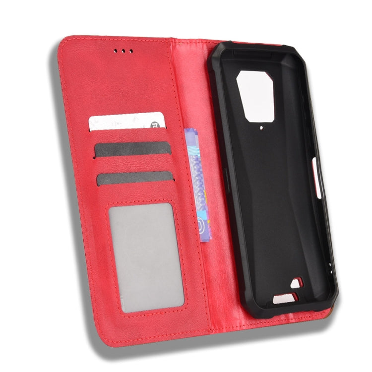 For Ulefone Armor 8 Magnetic Buckle Retro Texture Leather Phone Case(Red)