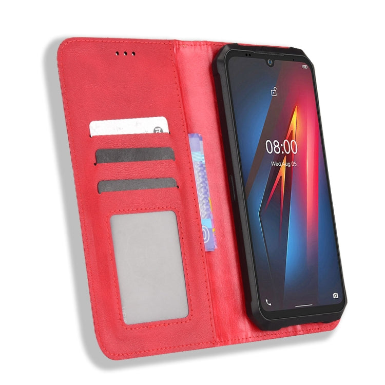 For Ulefone Armor 8 Magnetic Buckle Retro Texture Leather Phone Case(Red)