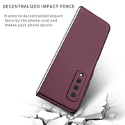 For Samsung Galaxy Fold Armor Foldable Phone Case(Wine Red)