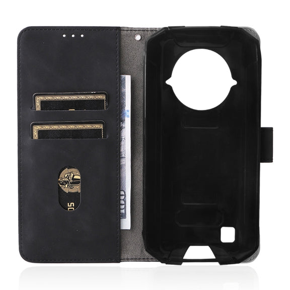 For DOOGEE S96 Pro Skin Feel Magnetic Buckle Calf Texture PU Phone Case(Black)