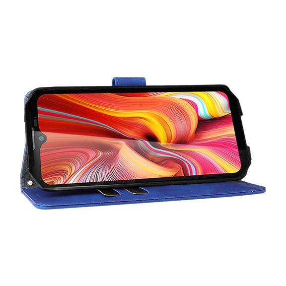 For DOOGEE S96 Pro Skin Feel Magnetic Buckle Calf Texture PU Phone Case(Blue)