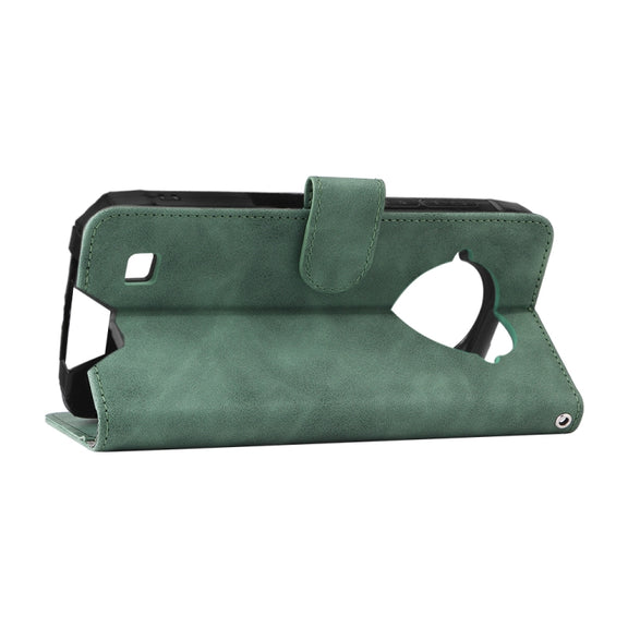For DOOGEE S96 Pro Skin Feel Magnetic Buckle Calf Texture PU Phone Case(Green)