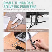 DUX DUICS Stoyobe Circle Hook and Loop Cable Ties, Length: 3m(Black)