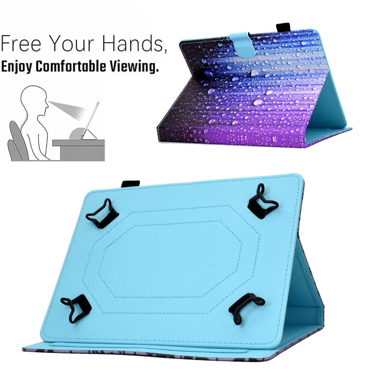 For 10 inch Tablet Electric Pressed TPU Leather Tablet Case(Water Droplets)