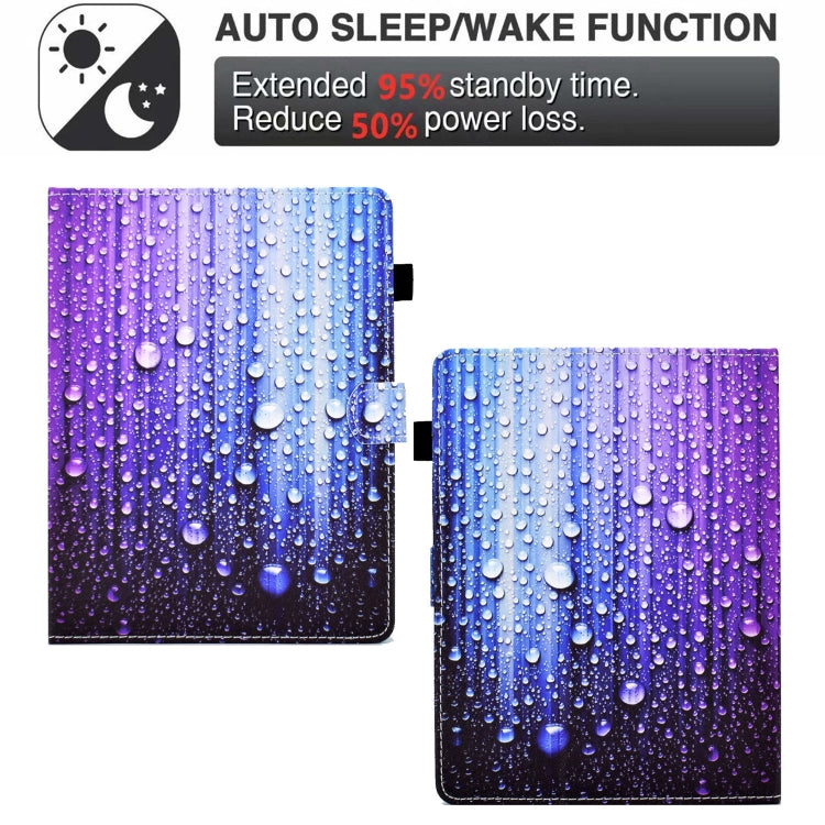 For 10 inch Tablet Electric Pressed TPU Leather Tablet Case(Water Droplets)