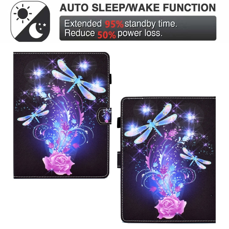For 10 inch Tablet Electric Pressed TPU Leather Tablet Case(Butterfly)