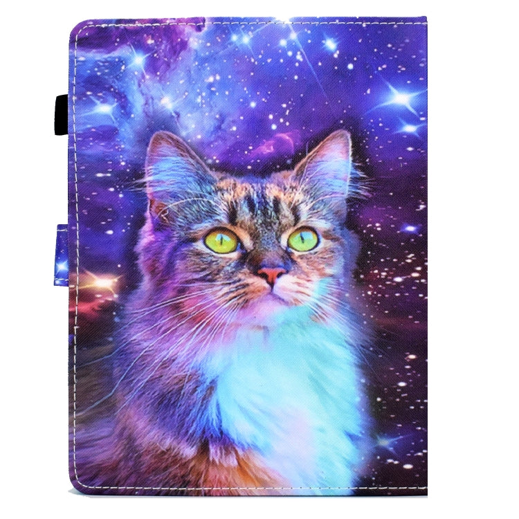 For 10 inch Tablet Electric Pressed TPU Leather Tablet Case(Star Cat)