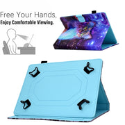 For 10 inch Tablet Electric Pressed TPU Leather Tablet Case(Star Cat)