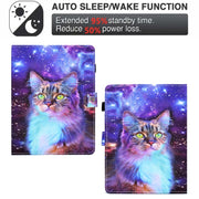 For 10 inch Tablet Electric Pressed TPU Leather Tablet Case(Star Cat)