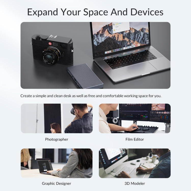 ORICO TB3-S2 Thunderbolt 3 M.2 Dual-bay Docking Station(Grey)