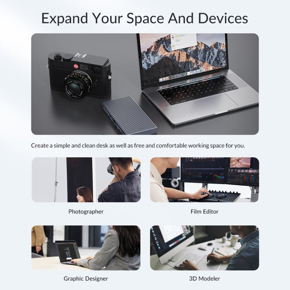 ORICO TB3-S2 Thunderbolt 3 M.2 Dual-bay Docking Station(Grey)