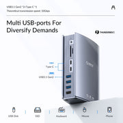 ORICO TB3-S3 Thunderbolt 3 Docking Station(Grey)