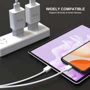 IVON AD-33 2 in 1 2.1A Single USB Port Travel Charger + 1m USB to Micro USB Data Cable Set, US Plug(White)