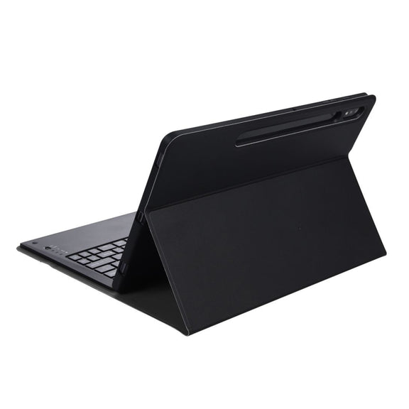 A800B Split Bluetooth Keyboard Leather Case with Holder & Pen Slot For Samsung Galaxy Tab S8+ X800(Black)