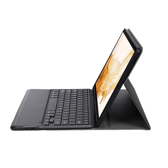 A800B Split Bluetooth Keyboard Leather Case with Holder & Pen Slot For Samsung Galaxy Tab S8+ X800(Black)