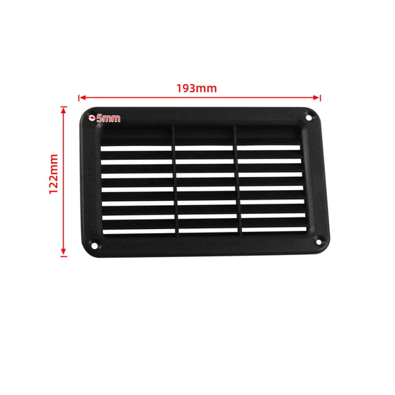 A6789 193x122mm RV / Bus Oblique Louver Outlet Panel with Screws(Black)