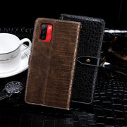 For Ulefone Note 12P idewei Crocodile Texture Horizontal Flip Phone Leather Phone Case(Dark Blue)