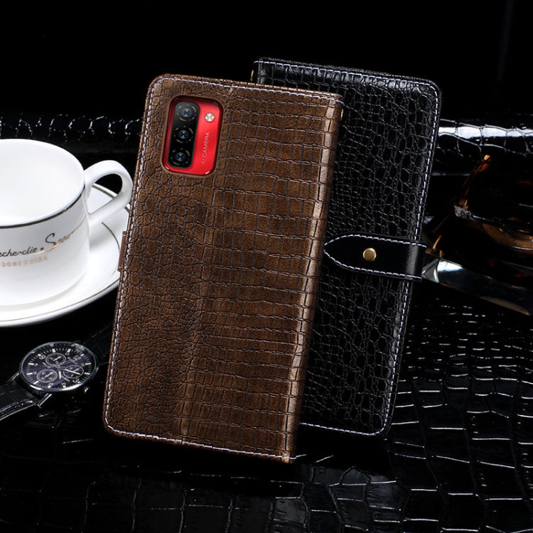 For Ulefone Note 12P idewei Crocodile Texture Horizontal Flip Phone Leather Phone Case(Black)