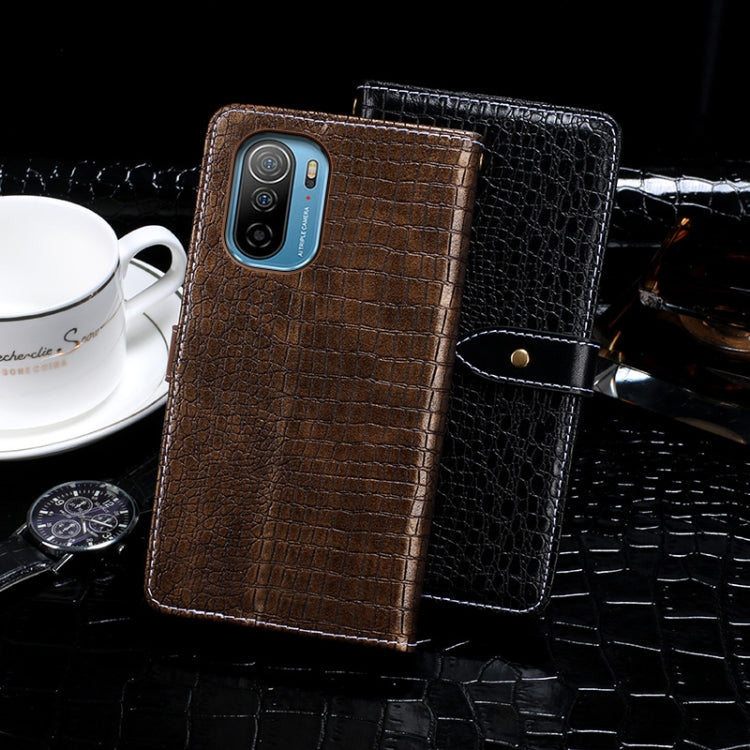 For Ulefone Note 13P idewei Crocodile Texture Horizontal Flip Phone Leather Phone Case(Black)