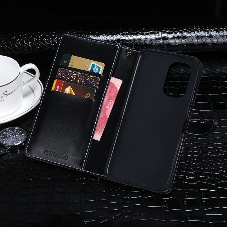 For Ulefone Note 13P idewei Crocodile Texture Horizontal Flip Phone Leather Phone Case(Black)