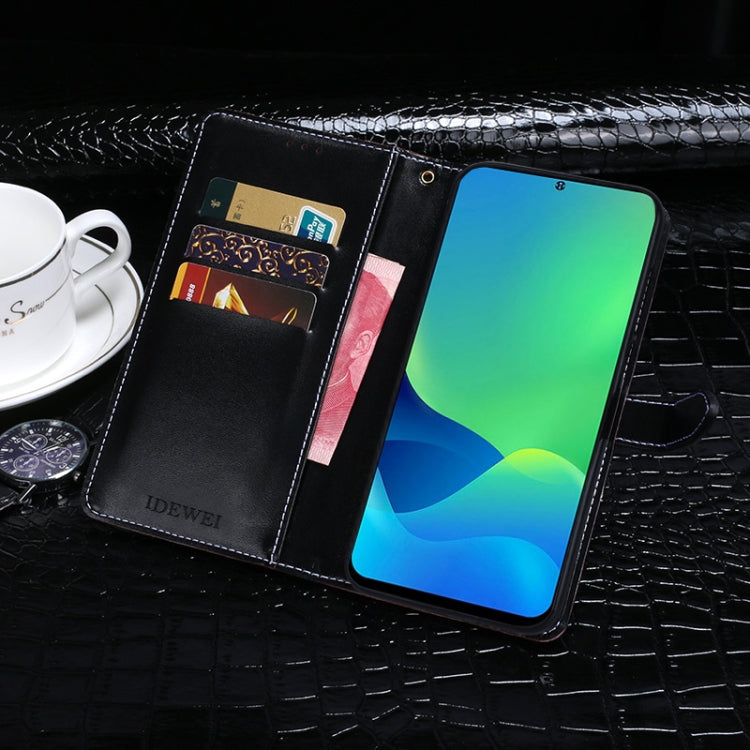 For Ulefone Note 13P idewei Crocodile Texture Horizontal Flip Phone Leather Phone Case(Black)