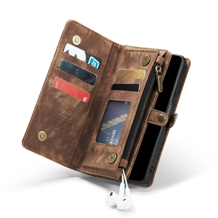 For Samsung Galaxy A13 5G CaseMe-008 Detachable Multifunctional Horizontal Flip Leather Case(Brown)
