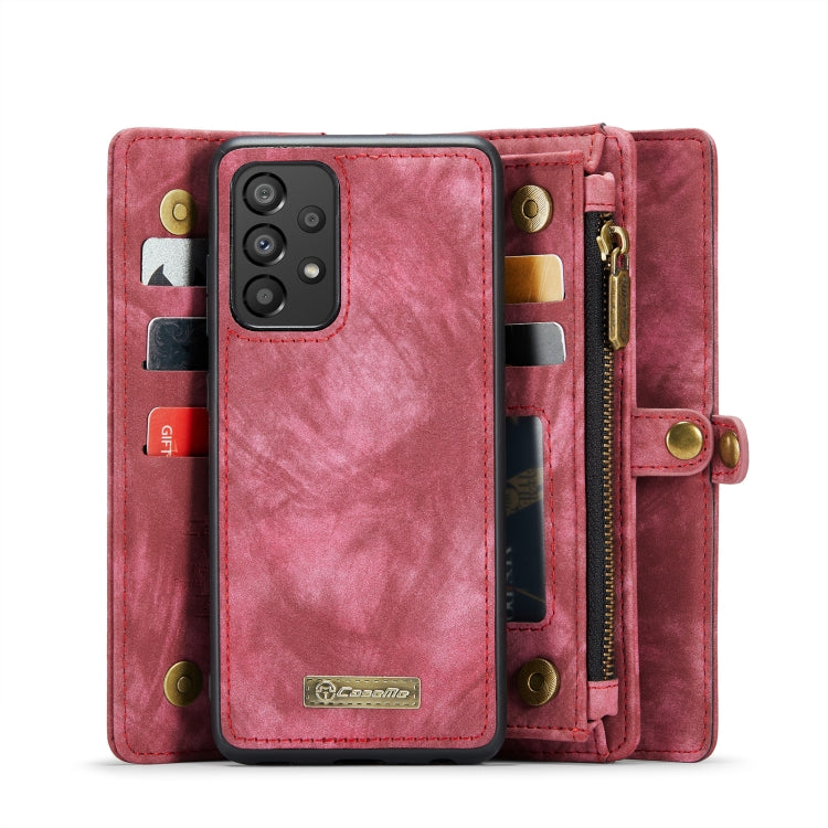 For Samsung Galaxy A53 5G CaseMe-008 Detachable Multifunctional Horizontal Flip Leather Case(Red)