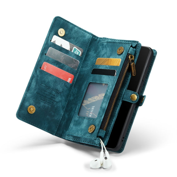 For Samsung Galaxy S22+ 5G CaseMe-008 Detachable Multifunctional Horizontal Flip Leather Case(Green)