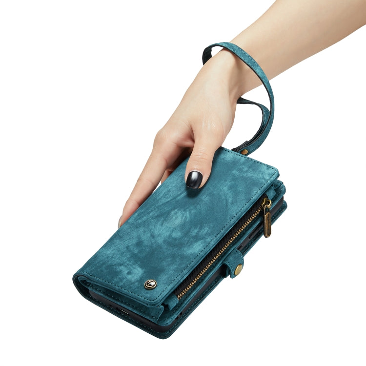 For Samsung Galaxy S22+ 5G CaseMe-008 Detachable Multifunctional Horizontal Flip Leather Case(Green)