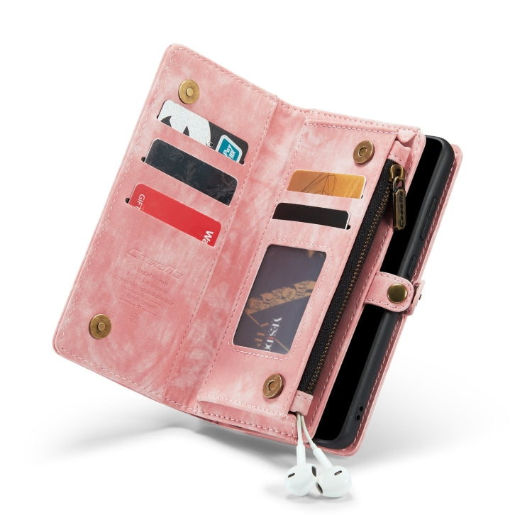 For Samsung Galaxy S22+ 5G CaseMe-008 Detachable Multifunctional Horizontal Flip Leather Case (Pink)