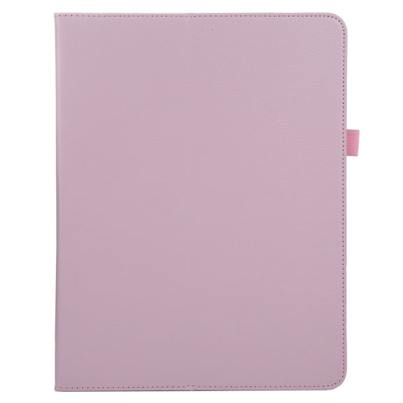 For iPad Air 13 2024 / iPad Pro 12.9 2022 / 2021 / 2020 / 2018 Litchi Texture Solid Color Leather Tablet Case(Pink)