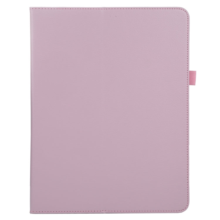 For iPad Air 13 2024 / iPad Pro 12.9 2022 / 2021 / 2020 / 2018 Litchi Texture Solid Color Leather Tablet Case(Pink)