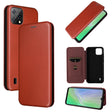 For Blackview A55 Carbon Fiber Texture Horizontal Flip PU Phone Case(Brown) - More Brand by PMC TechLife | Online Shopping South Africa | PMC TechLife | Buy Now Pay Later Mobicred