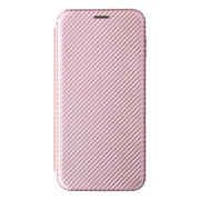 For Ulefone Note 13P Carbon Fiber Texture Horizontal Flip PU Phone Case(Pink)