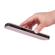 For Ulefone Note 13P Carbon Fiber Texture Horizontal Flip PU Phone Case(Pink)