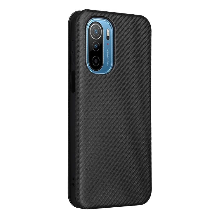 For Ulefone Note 13P Carbon Fiber Texture Horizontal Flip PU Phone Case(Black)