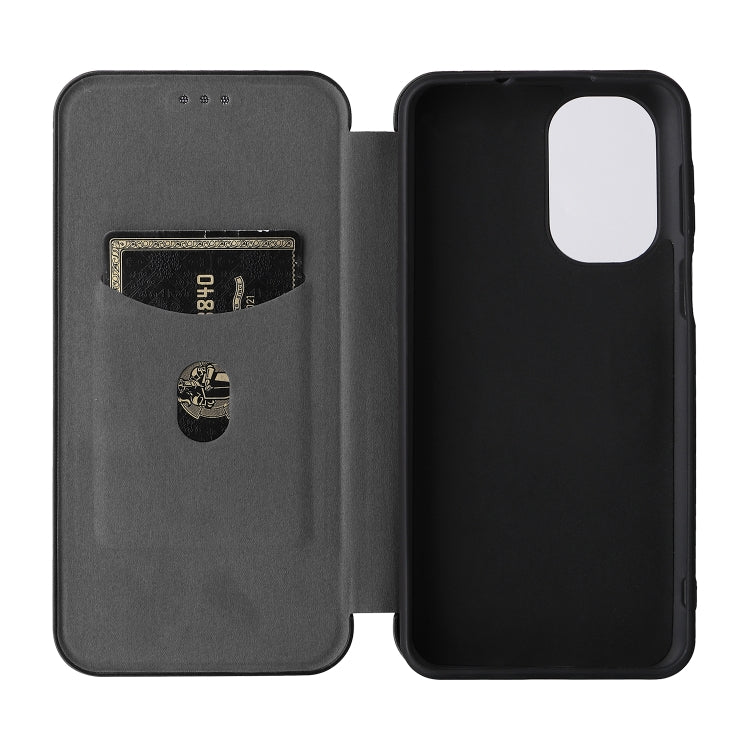 For Ulefone Note 13P Carbon Fiber Texture Horizontal Flip PU Phone Case(Black)