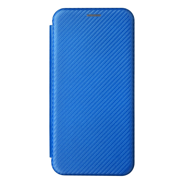 For Ulefone Note 13P Carbon Fiber Texture Horizontal Flip PU Phone Case(Blue)