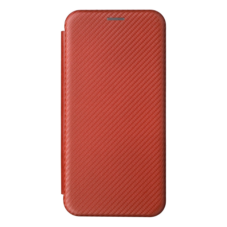 For Ulefone Note 13P Carbon Fiber Texture Horizontal Flip PU Phone Case(Brown)