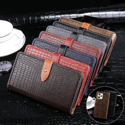 For OPPO Realme C35 idewei Crocodile Texture Leather Phone Case(Dark Blue)